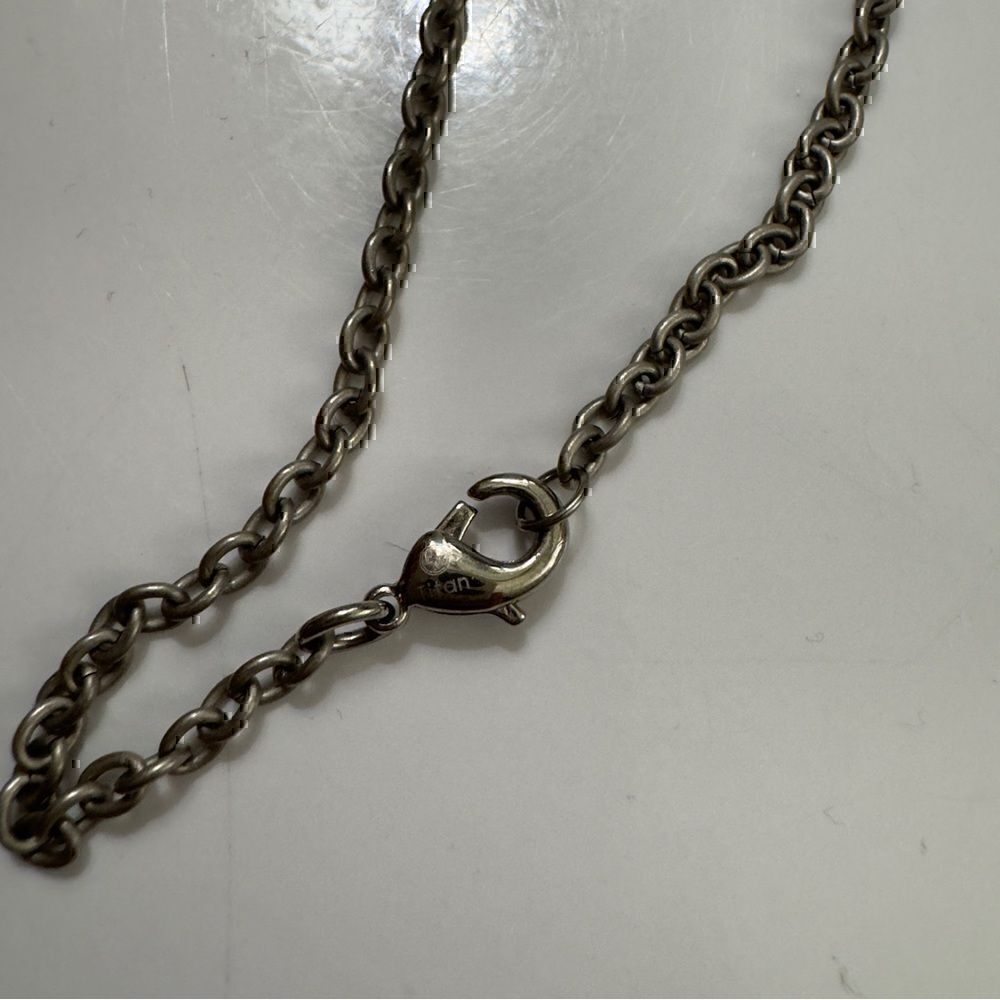 Titanium diamond set in 18k Gold cross necklace 18 inch - Picture 6 of 11